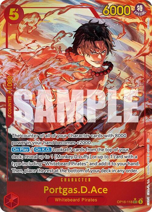 Portgas.D.Ace(Alternate Art) OP-16: The Time of Battle - Near Mint